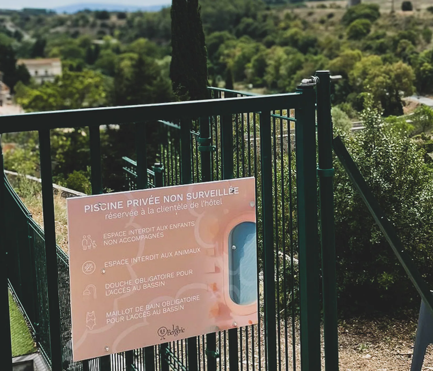 Panneau piscine de La Bergerie Aragon 2024